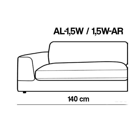 Ecksofa Barcelona mit Récamière