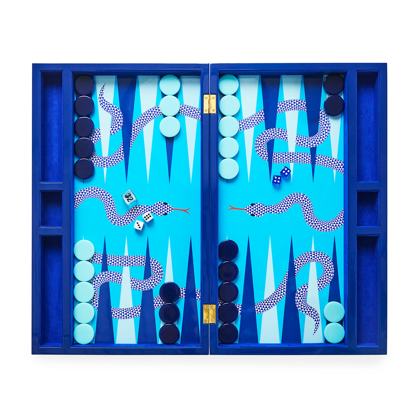 Jonathan Adler Backgammon Spiel Eden | blau