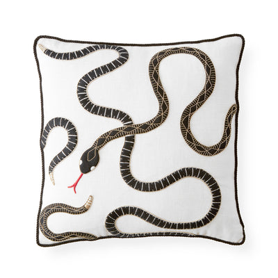 Jonathan Adler besticktes Kissen Eden Snake | 45x45 cm