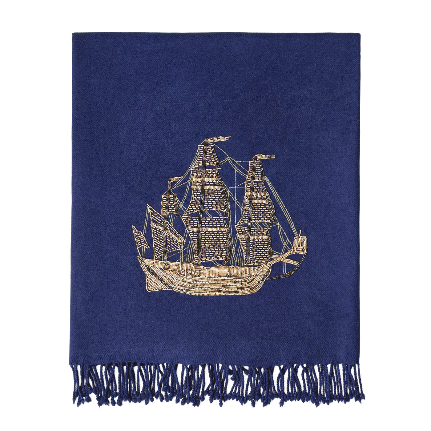 Jonathan Adler Kamelhaar-Wolldecke Ship | 127x178 cm