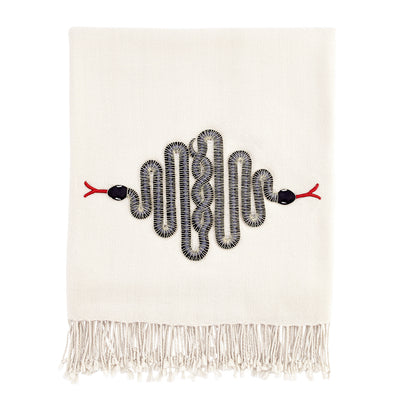 Jonathan Adler Wolldecke Snake aus 100% Merinowolle | 127x178 cm