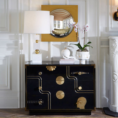 Jonathan Adler Gewölbter Spiegel Globo | Gold