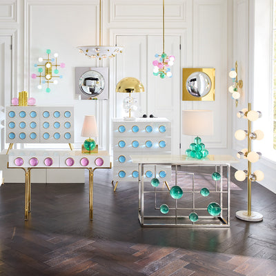 Jonathan Adler Deckenleuchte Globo Demilune Pendant | Weiß