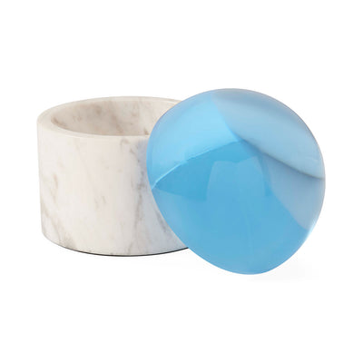 Jonathan Adler Globo Marmor Dose & Aufbewahrungsbox Small | Blau