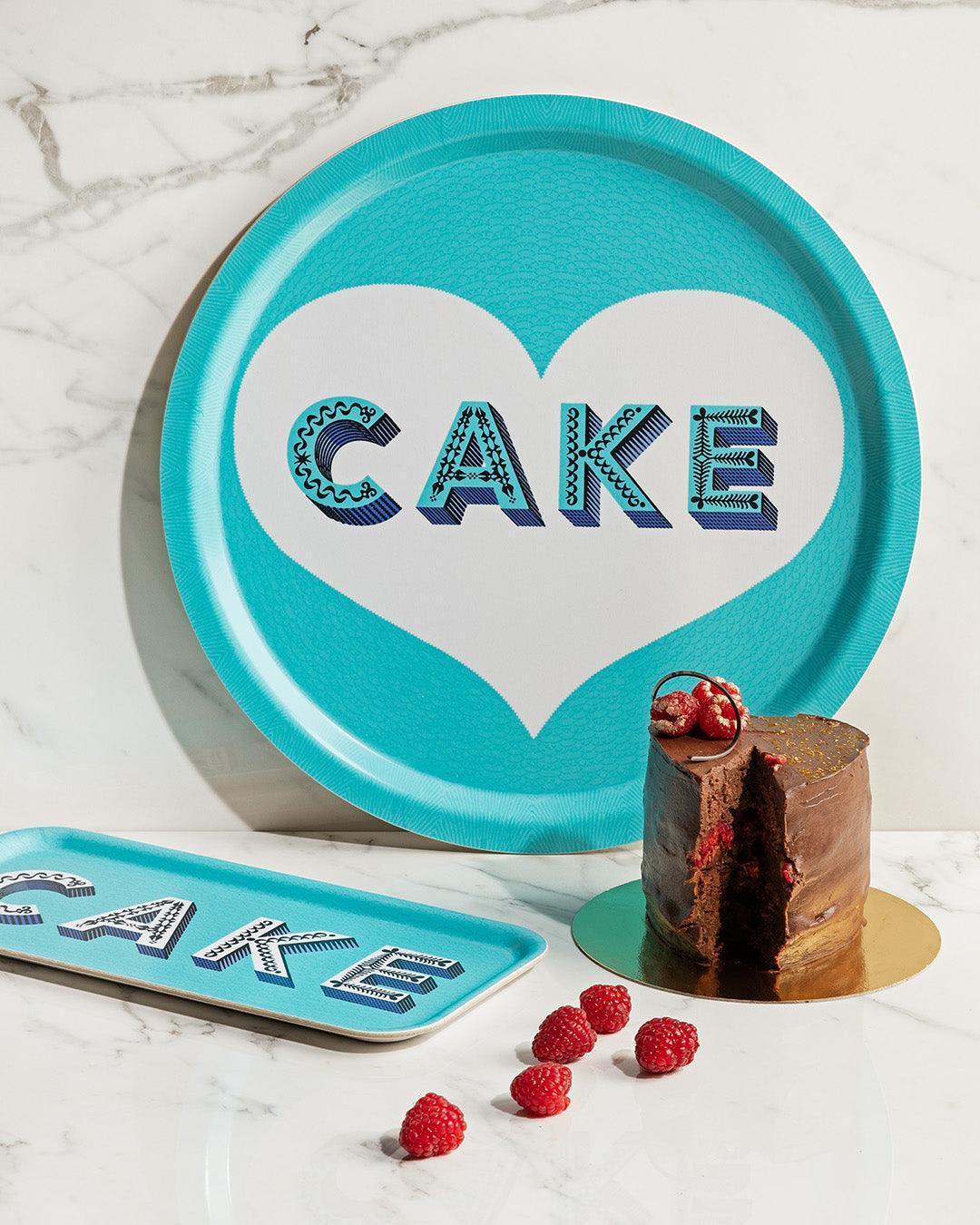 Jamida of Sweden Tablett Cake Aqua | 32x15 cm