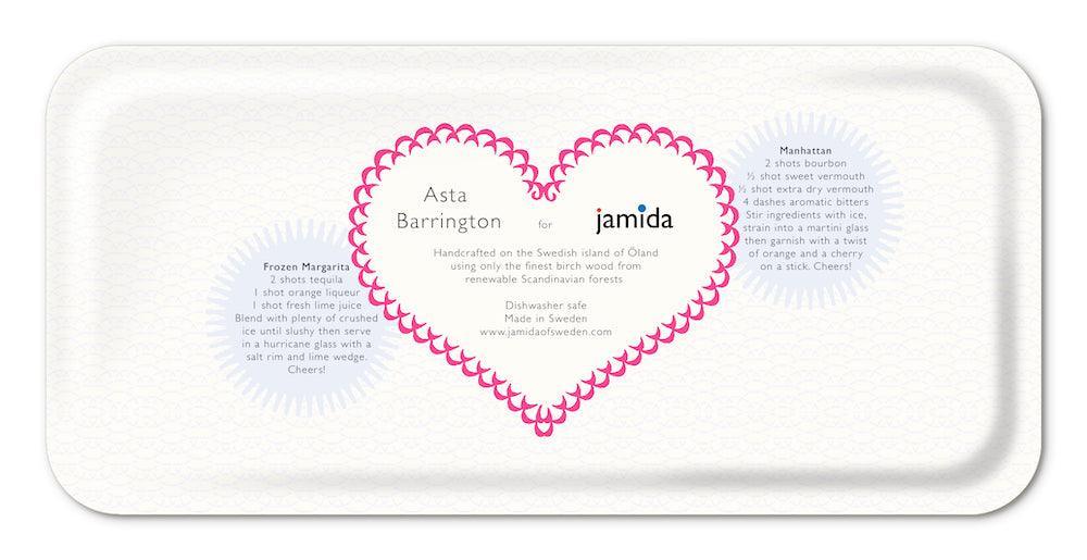 Jamida of Sweden - Tablett Cocktail Pink | 32x15 cm - Codeso Living