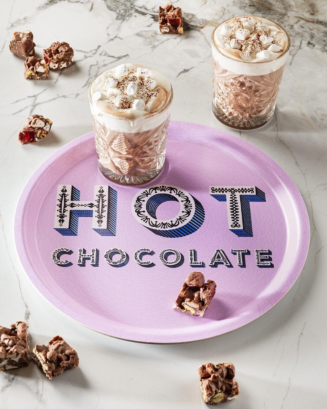 Jamida of Sweden Tablett Hot Chocolate lila | Ø 31 cm