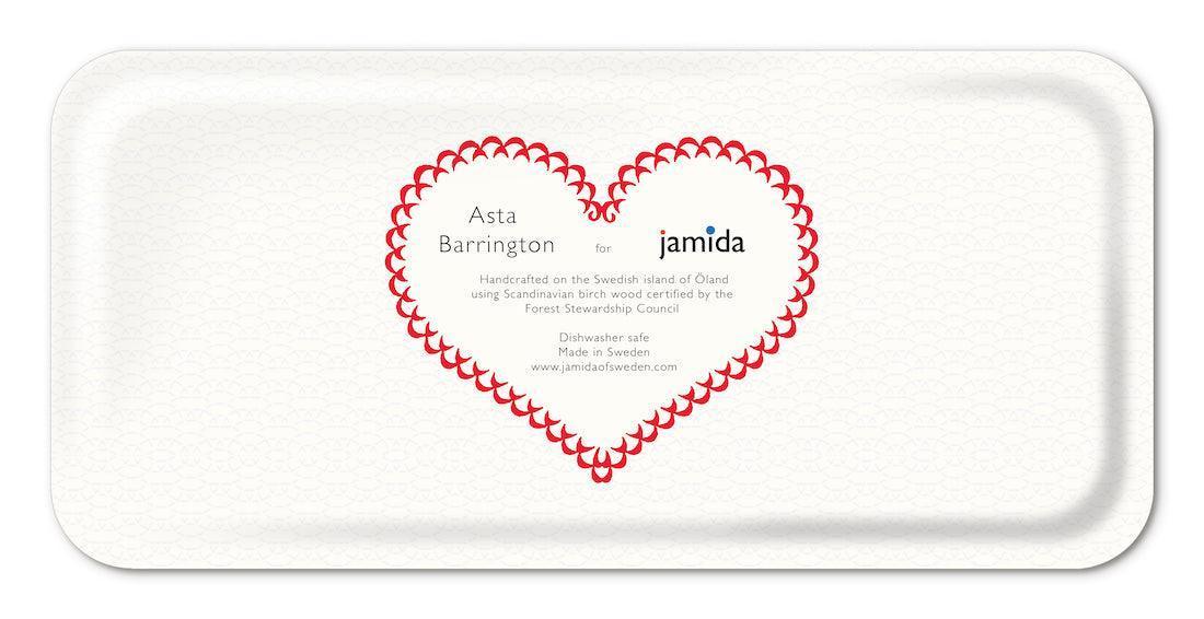 Jamida of Sweden Tablett LOVE Multicolor | 32x15 cm