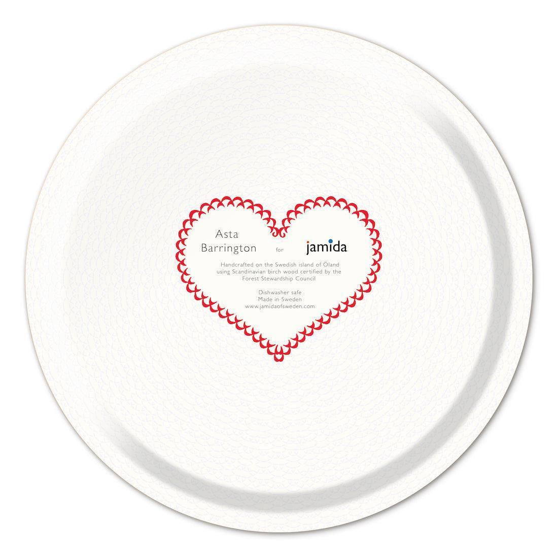 Jamida of Sweden Tablett LOVE Multicolor | Ø 31 cm