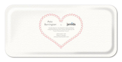 Jamida of Sweden Tablett LOVE Rosa | 32x15 cm