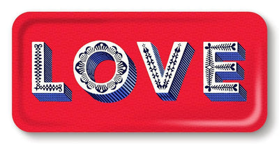 Jamida of Sweden Tablett LOVE Rot | 32x15 cm