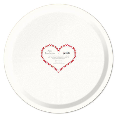 Jamida of Sweden Tablett LOVE Rot | Ø 39 cm