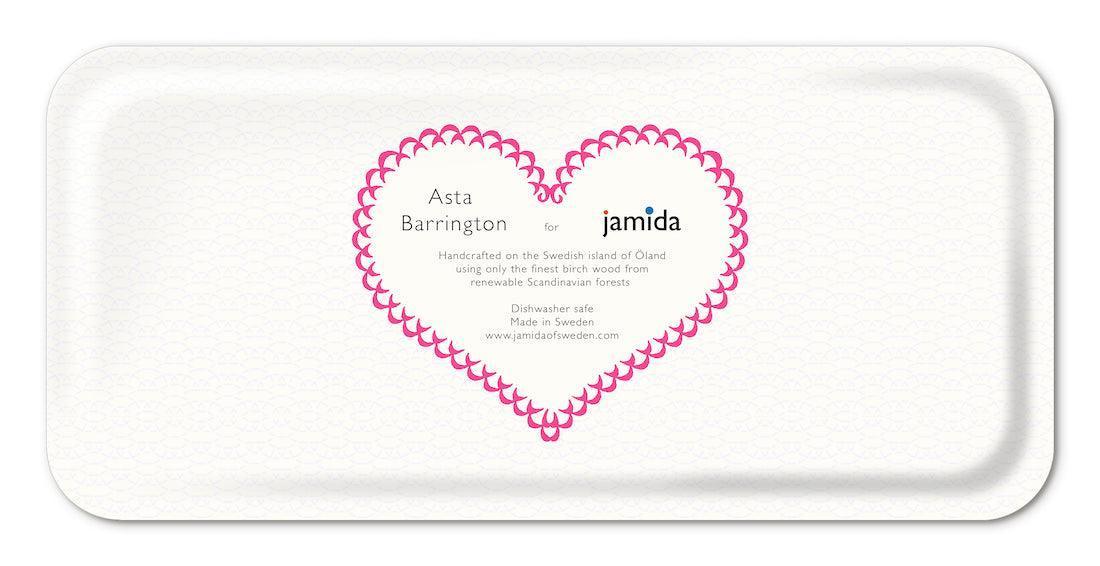 Jamida of Sweden Tablett QUEEN Pink | 32x15 cm