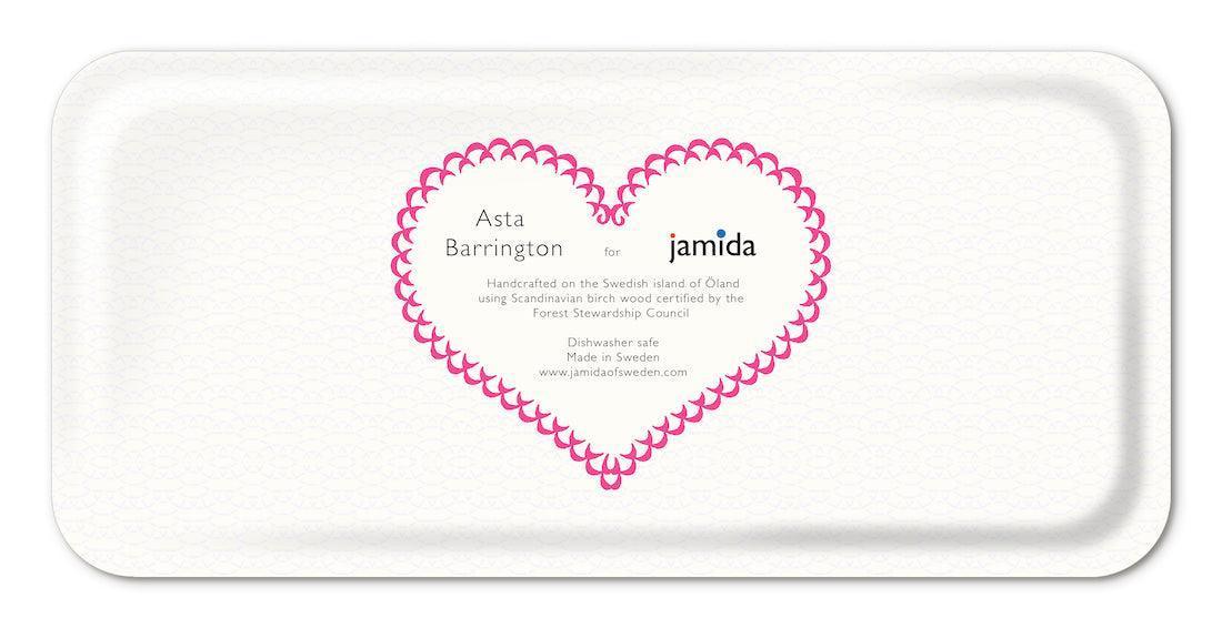 Jamida of Sweden Tablett YAY Pink | 32x15 cm