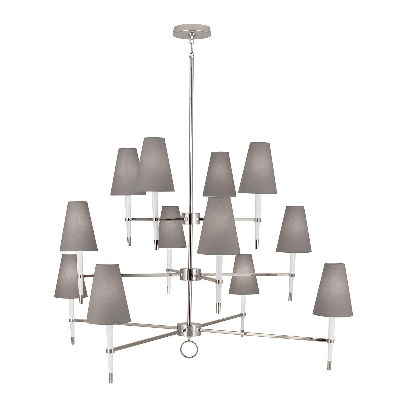 Jonathan Adler Jonathan Adler 12-flammiger Chandelier Deckenleuchter Ventana | Silber&Weiß Codeso Living