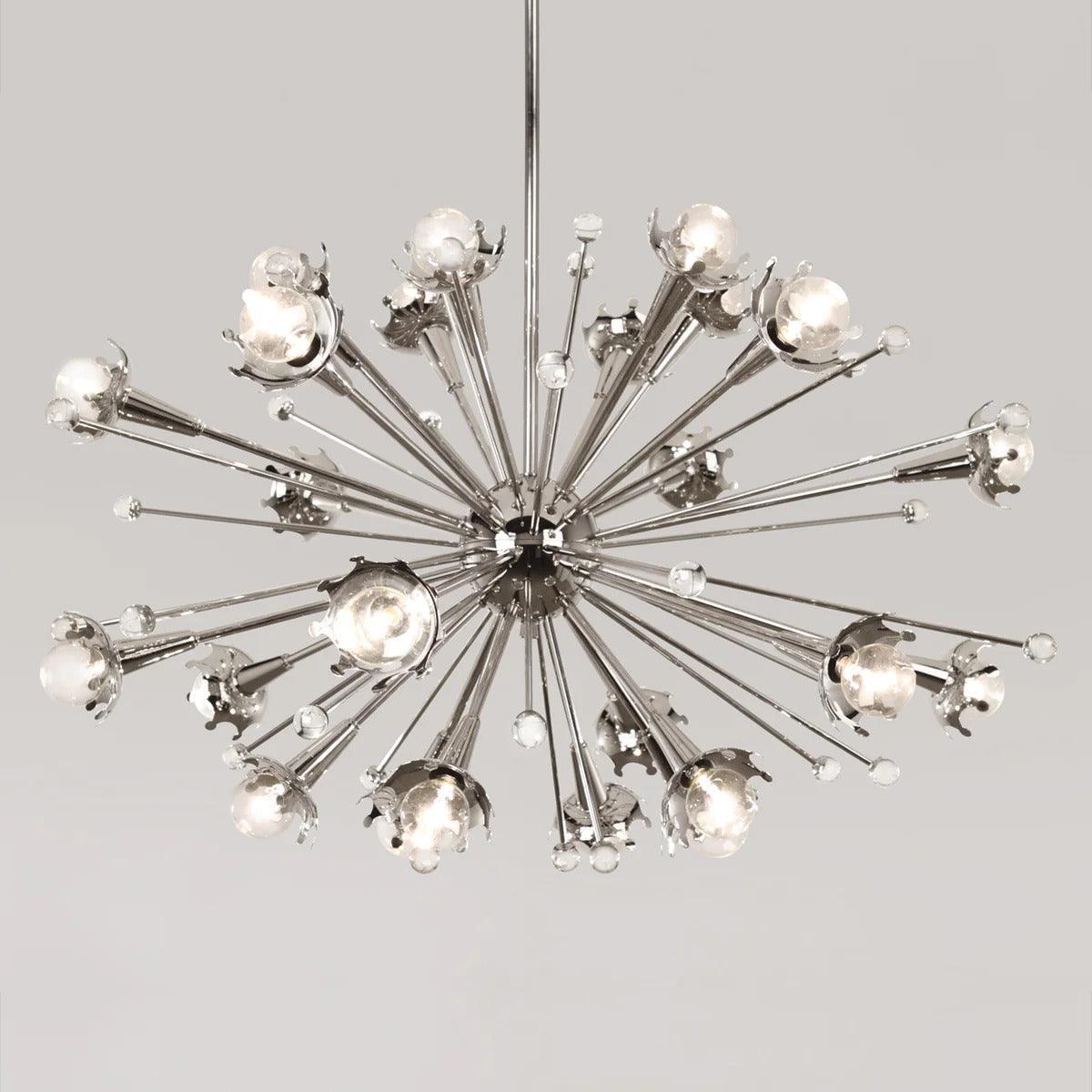 Jonathan Adler 24-flammiger Chandelier Deckenleuchter Sputnik | Silber