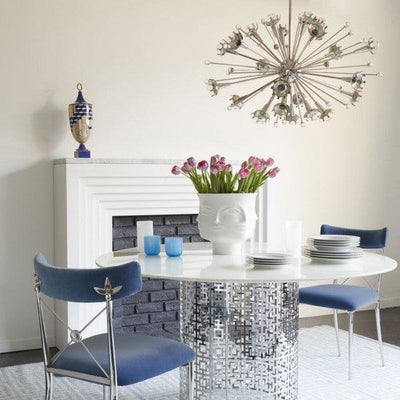 Jonathan Adler 24-flammiger Chandelier Deckenleuchter Sputnik | Silber