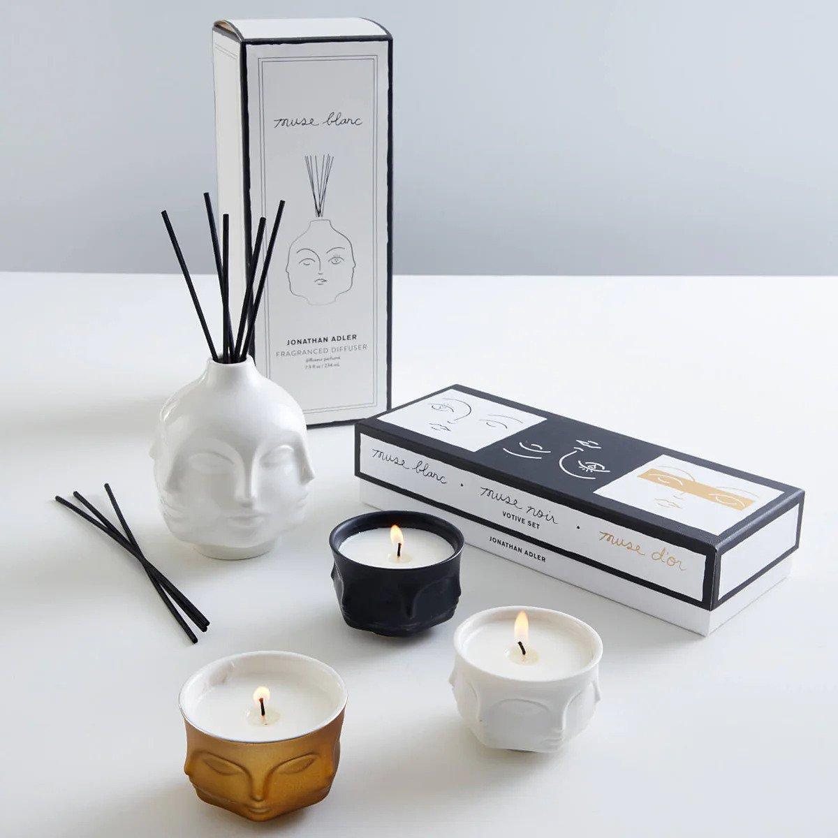 Jonathan Adler 3-tlg. Duftkerzen-Set Muse Votive