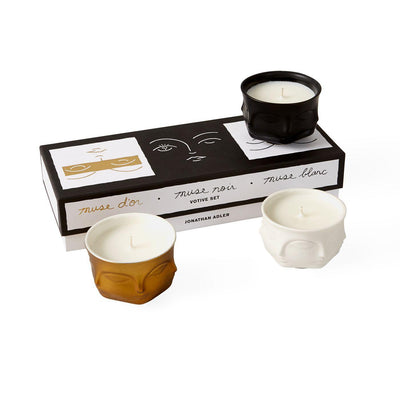 Jonathan Adler 3-tlg. Duftkerzen-Set Muse Votive