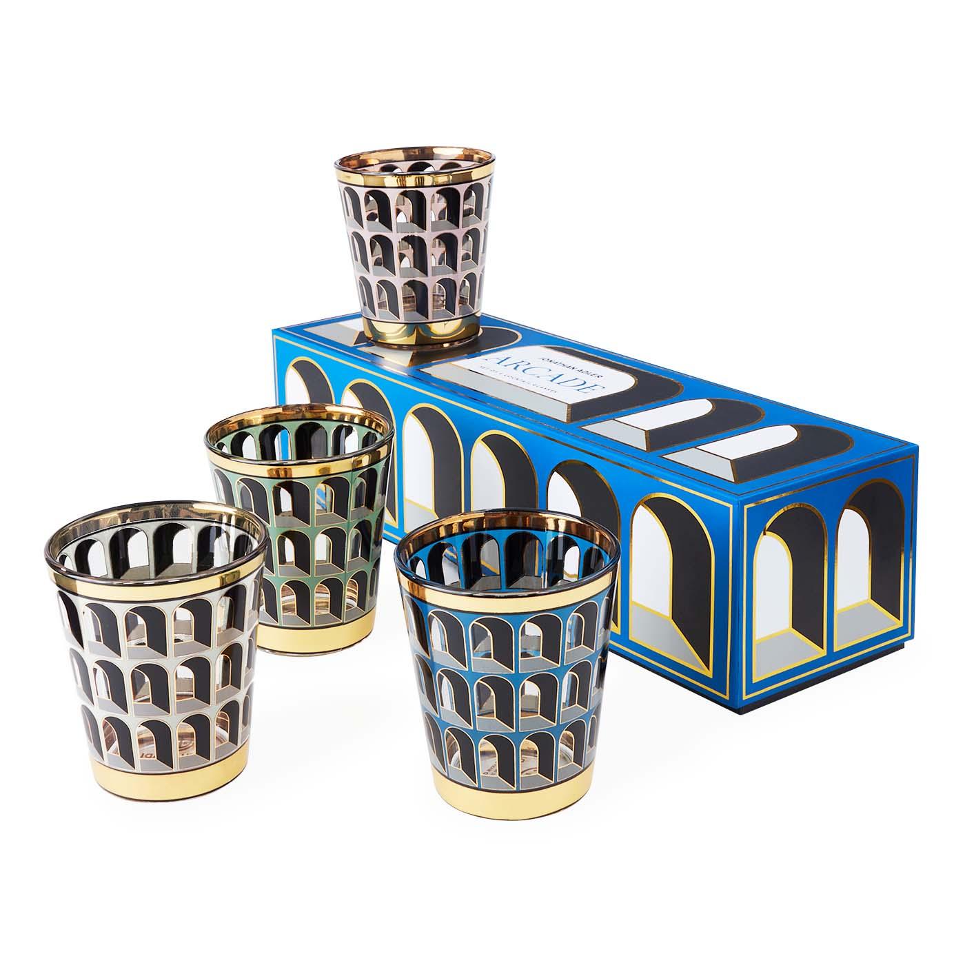 Jonathan Adler 4er Set Trinkgläser Arcade