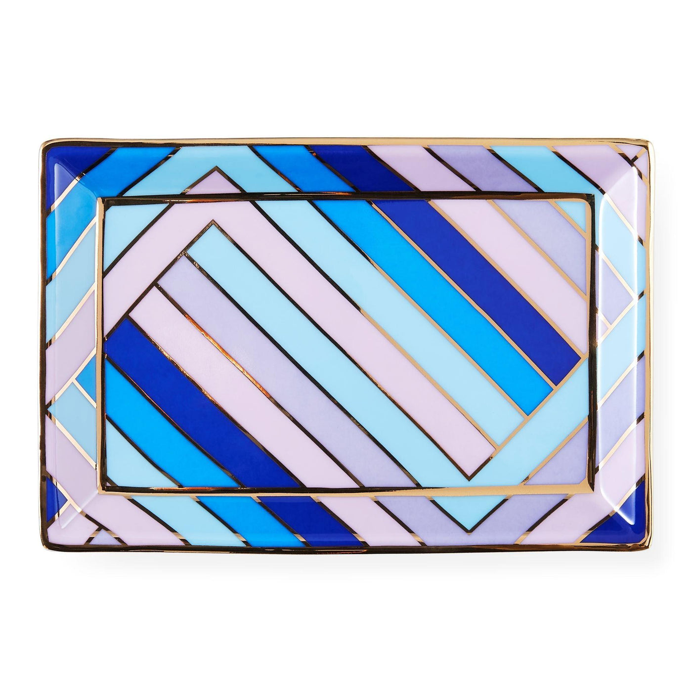 Jonathan Adler Ablageschale Scala Rectangular Tray Blue&Purple