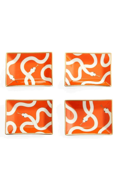 Jonathan Adler Ablageschalen Eden Petite Tray 4er Set | Orange