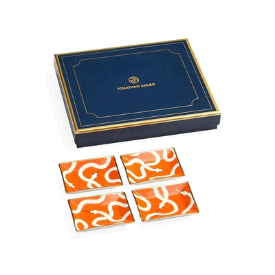 Jonathan Adler Ablageschalen Eden Petite Tray 4er Set | Orange