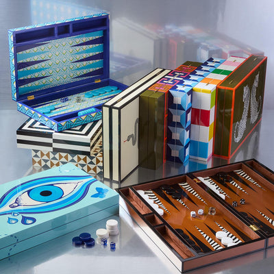 Jonathan Adler Backgammon Spiel Basketweave