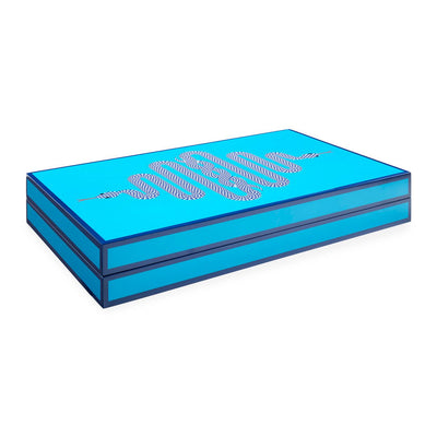 Jonathan Adler Backgammon Spiel Eden | blau