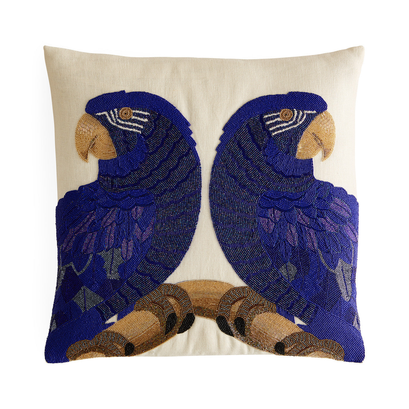 Jonathan Adler Beaded Kissen Macaw Papageien