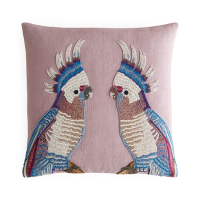 Jonathan Adler Beaded Kissen Parrots Papageien