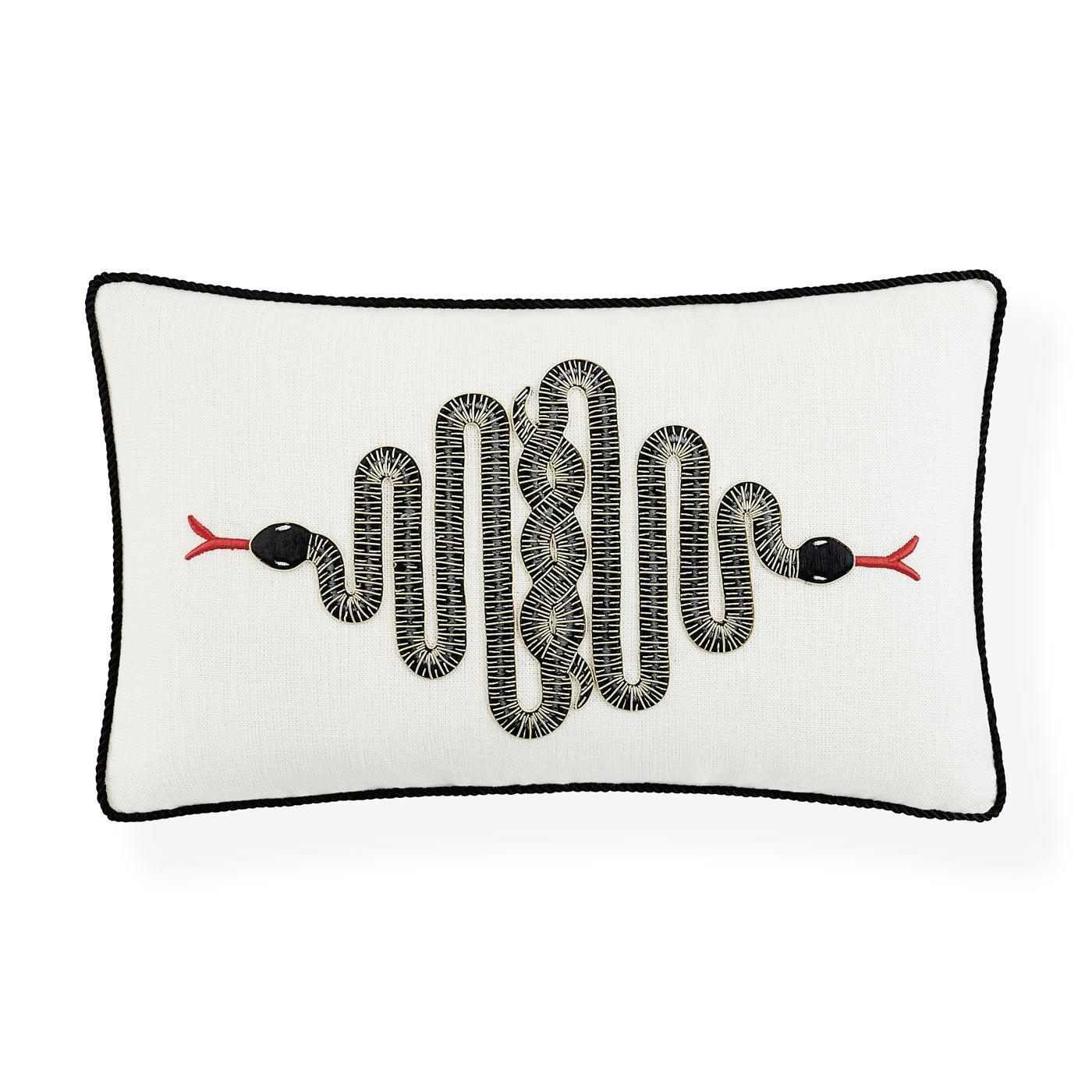 Jonathan Adler besticktes Kissen Eden Snake | 50x30 cm