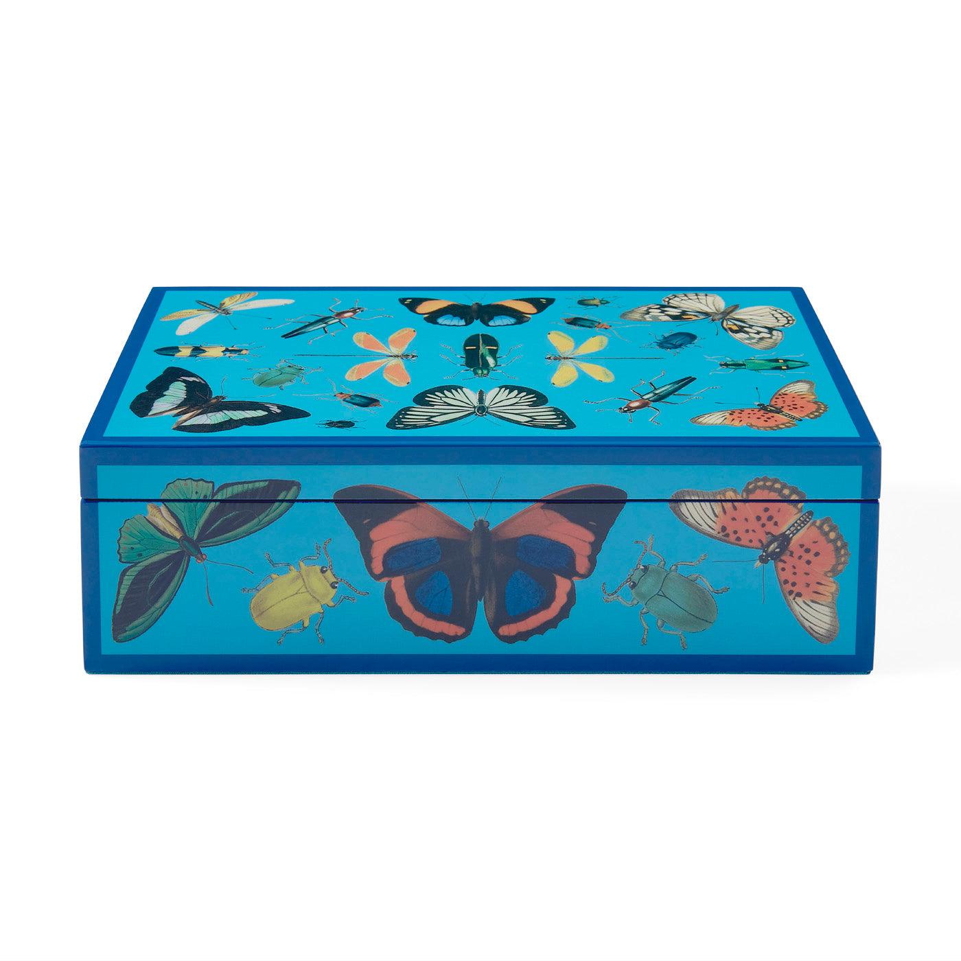 Jonathan Adler Botanist Lacquer Aufbewahrungsbox mit Deckel | Medium