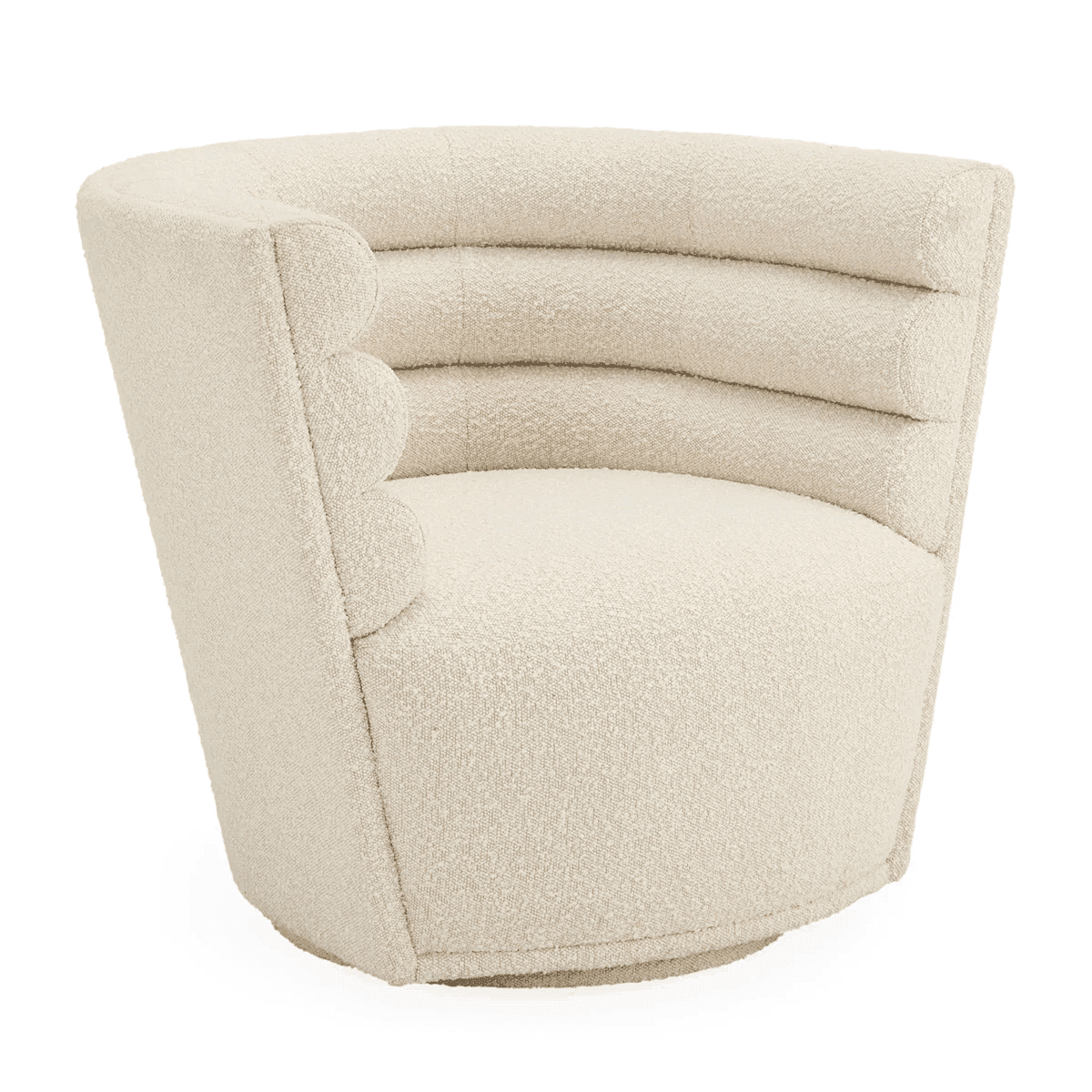 Jonathan Adler Bouclé Dreh-Sessel Maxime | Olympus Oatmeal