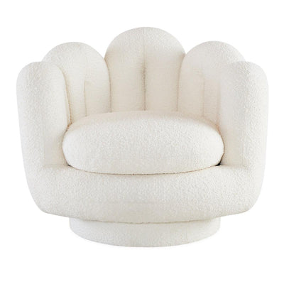 Jonathan Adler Jonathan Adler Bouclé Drehsessel Serpentine | Olympus Ivory Codeso Living