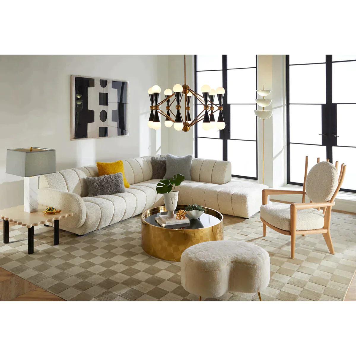 Jonathan Adler Bouclé-Ecksofa Brigitte | Olympus Oatmeal