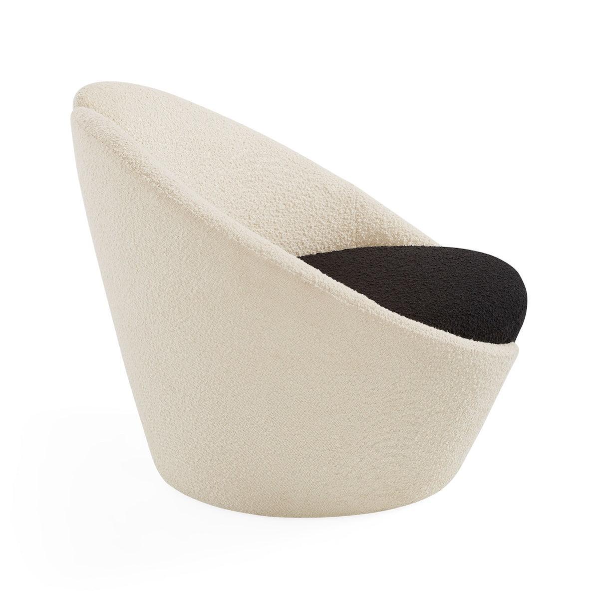 Jonathan Adler Bouclé Lounge-Chair Sessel Marais | Olympus Ivory