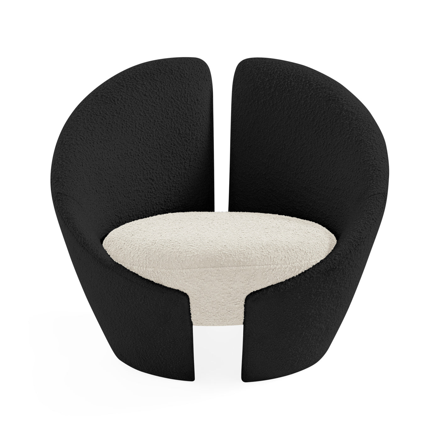 Jonathan Adler Bouclé Lounge-Sessel Marais | Olympus Ebony