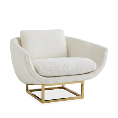 Jonathan Adler Bouclé-Loungesessel Beaumont | Olympus Oatmeal