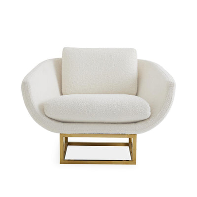 Jonathan Adler Bouclé-Loungesessel Beaumont | Olympus Oatmeal