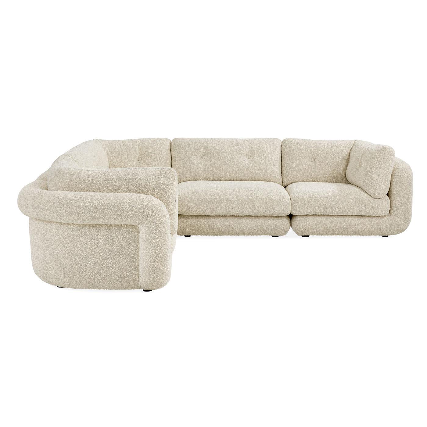 Jonathan Adler Bouclé-Modulsofa Pompidou 5-Sitzer | Olympus Oatmeal