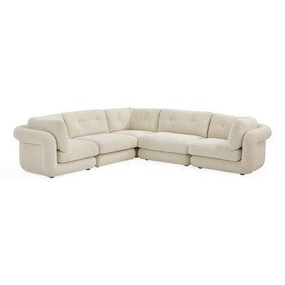 Jonathan Adler Bouclé-Modulsofa Pompidou 5-Sitzer | Olympus Oatmeal