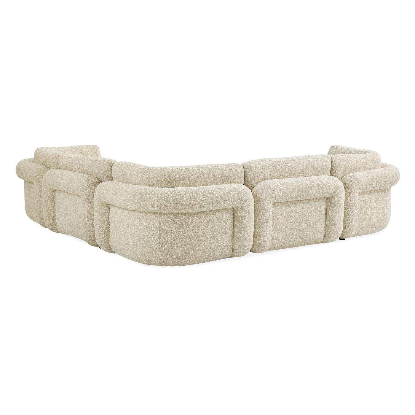 Jonathan Adler Bouclé-Modulsofa Pompidou 5-Sitzer | Olympus Oatmeal