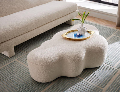 Jonathan Adler Jonathan Adler Bouclé-Ottomane Ether Cloud Large | Olympus Ivory Codeso Living