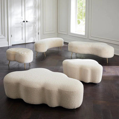 Jonathan Adler Jonathan Adler Bouclé-Ottomane Ether Cloud Large | Olympus Ivory Codeso Living