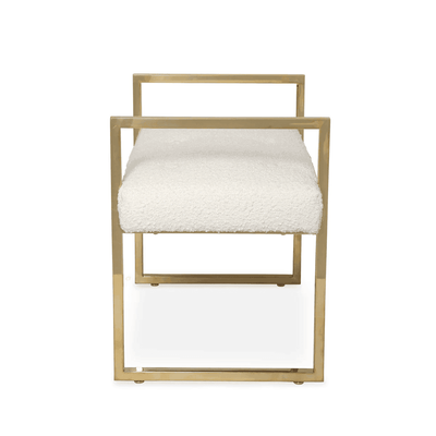 Jonathan Adler Bouclé-Polsterbank Beaumont | Offwhite