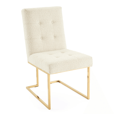 Jonathan Adler Bouclé-Polsterstuhl Goldfinger | Olympus Oatmeal