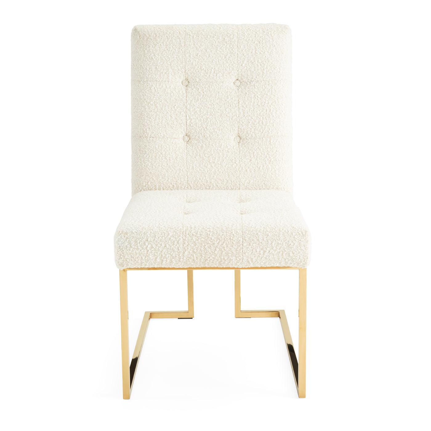 Jonathan Adler Bouclé-Polsterstuhl Goldfinger | Olympus Oatmeal