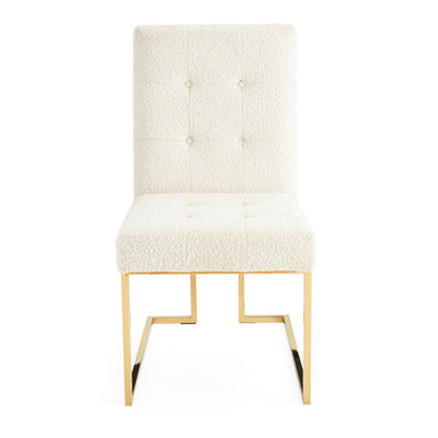 Jonathan Adler Bouclé-Polsterstuhl Goldfinger | Olympus Oatmeal