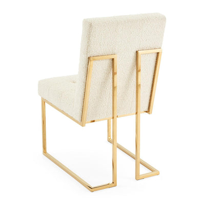 Jonathan Adler Bouclé-Polsterstuhl Goldfinger | Olympus Oatmeal